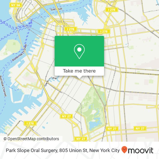 Mapa de Park Slope Oral Surgery, 805 Union St