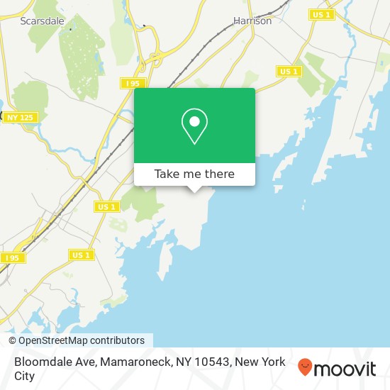 Mapa de Bloomdale Ave, Mamaroneck, NY 10543