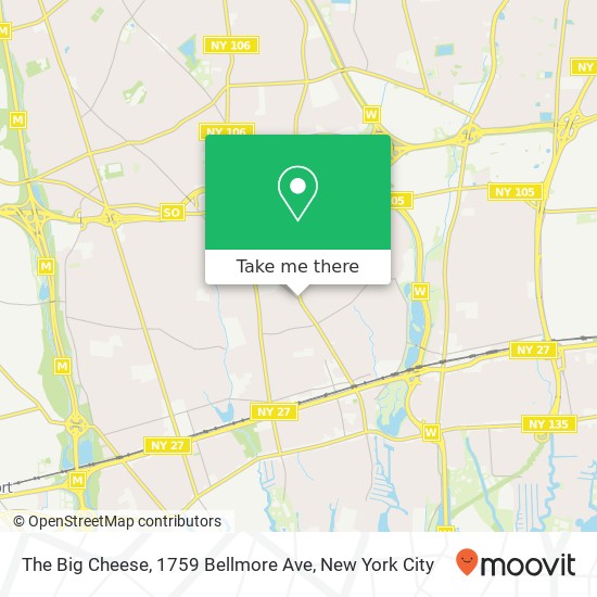 The Big Cheese, 1759 Bellmore Ave map