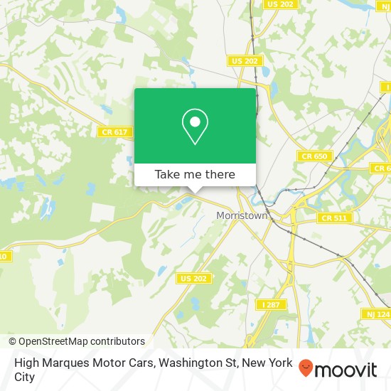 High Marques Motor Cars, Washington St map