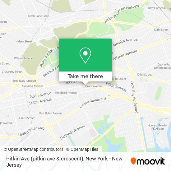 Mapa de Pitkin Ave (pitkin ave & crescent)