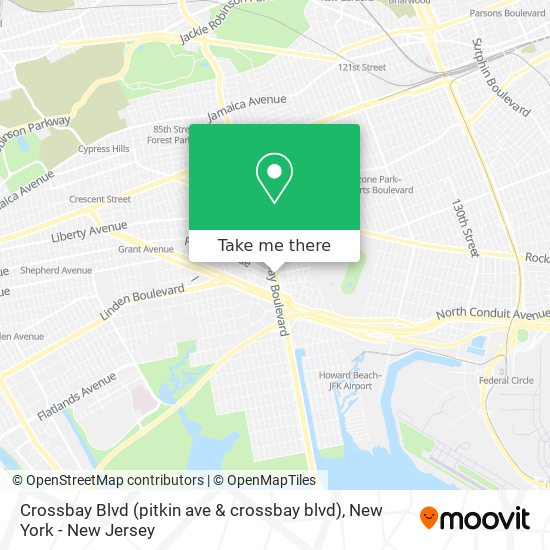 Mapa de Crossbay Blvd (pitkin ave & crossbay blvd)