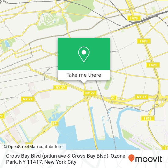 Mapa de Cross Bay Blvd (pitkin ave & Cross Bay Blvd), Ozone Park, NY 11417