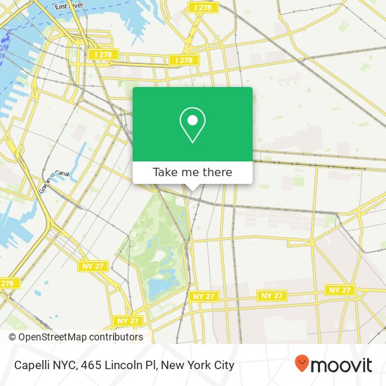 Mapa de Capelli NYC, 465 Lincoln Pl