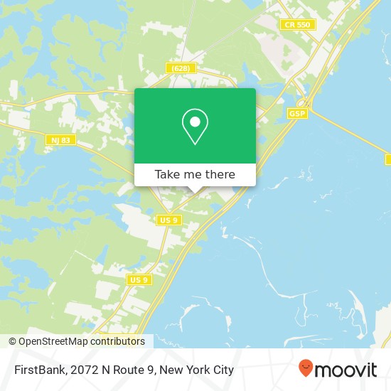 Mapa de FirstBank, 2072 N Route 9