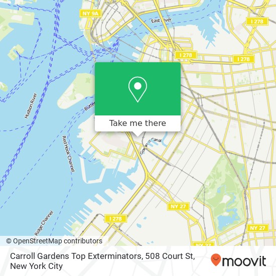 Carroll Gardens Top Exterminators, 508 Court St map