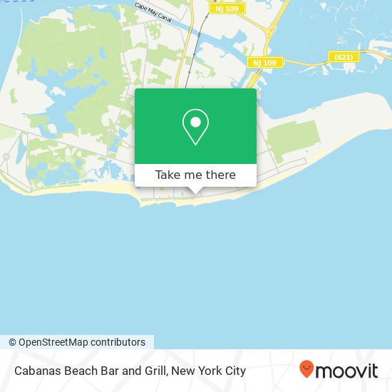 Cabanas Beach Bar and Grill map