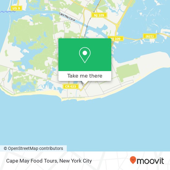 Mapa de Cape May Food Tours