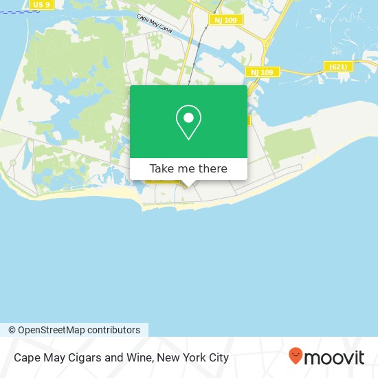 Cape May Cigars  and Wine map