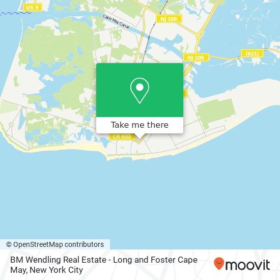 Mapa de BM Wendling Real Estate - Long and Foster Cape May