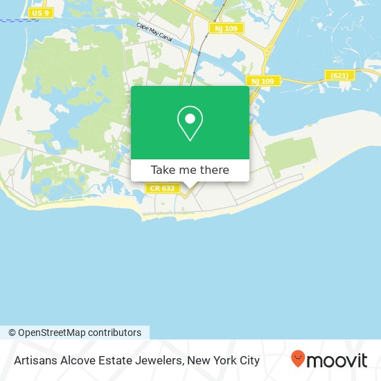 Artisans Alcove Estate Jewelers map