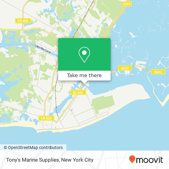 Mapa de Tony's Marine Supplies
