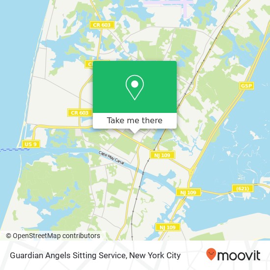 Guardian Angels Sitting Service map