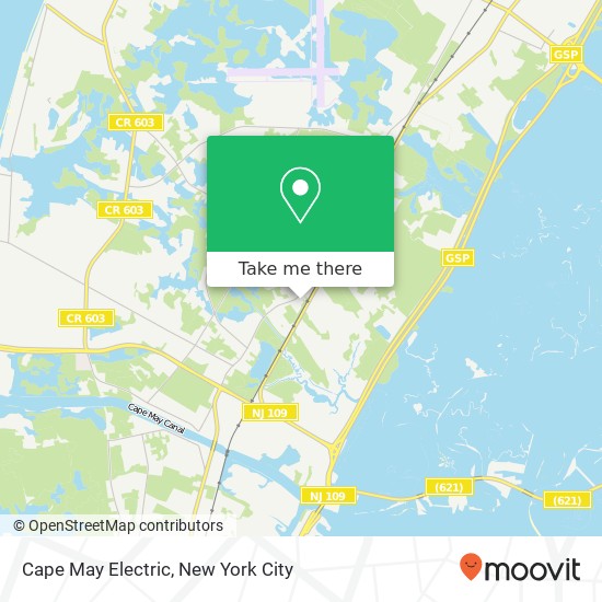 Cape May Electric map