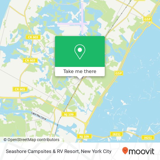 Mapa de Seashore Campsites & RV Resort