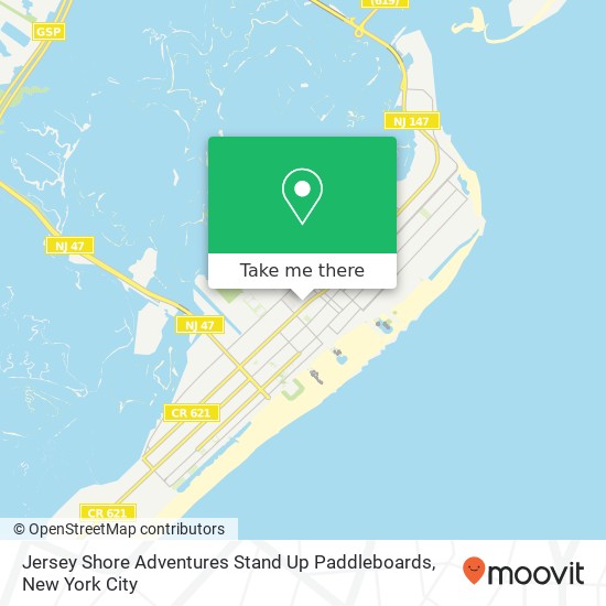 Mapa de Jersey Shore Adventures Stand Up Paddleboards