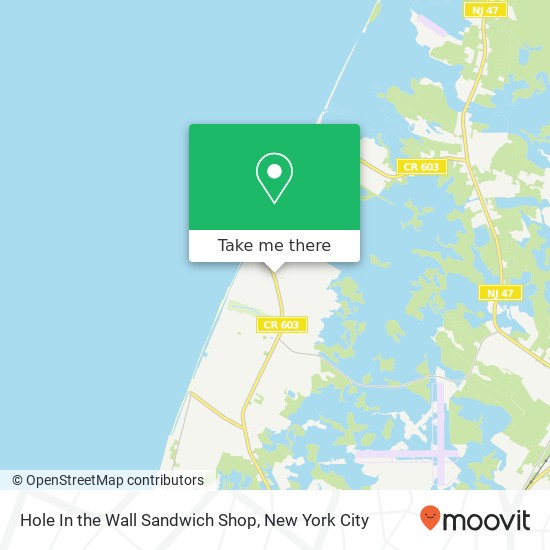 Mapa de Hole In the Wall Sandwich Shop