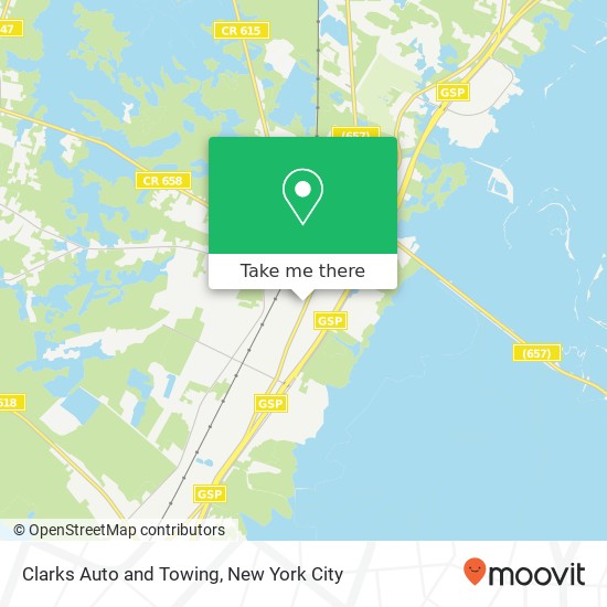 Mapa de Clarks Auto and Towing