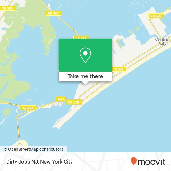 Mapa de Dirty Jobs NJ