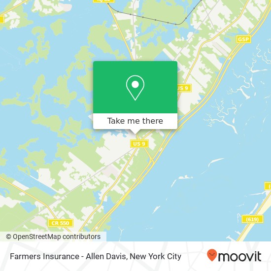 Farmers Insurance - Allen Davis map