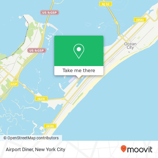 Airport Diner map