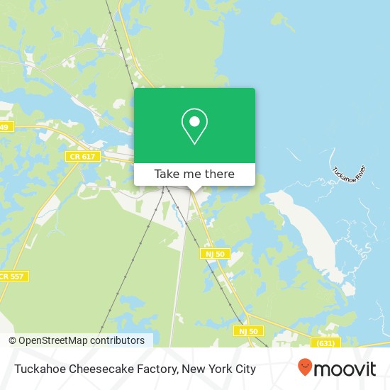 Tuckahoe Cheesecake Factory map