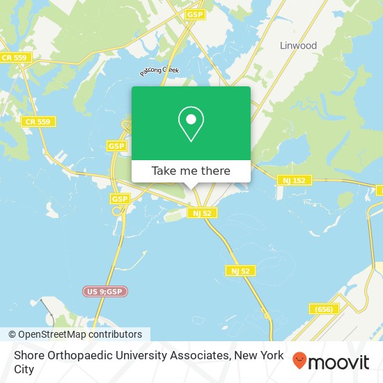 Shore Orthopaedic University Associates map