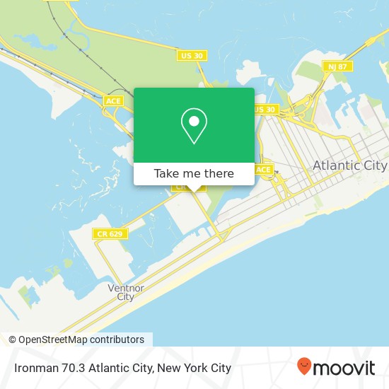 Ironman 70.3 Atlantic City map