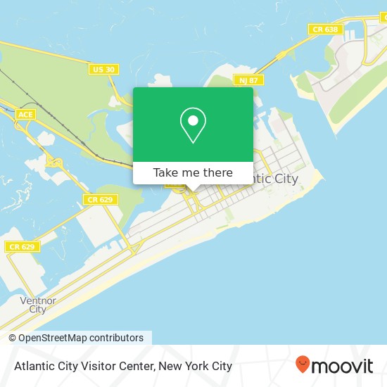 Mapa de Atlantic City Visitor Center
