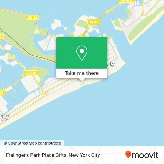 Fralinger's Park Place Gifts map