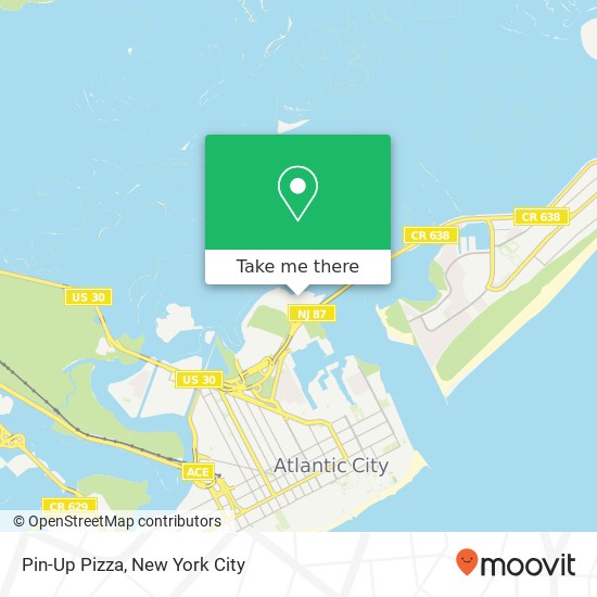 Mapa de Pin-Up Pizza