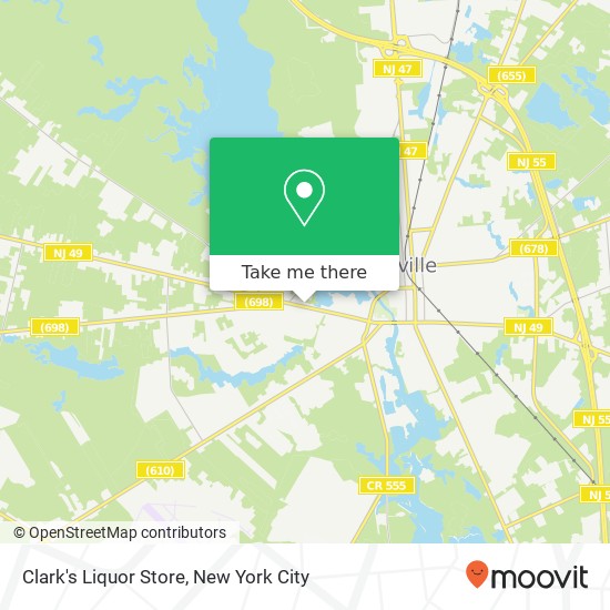 Mapa de Clark's Liquor Store