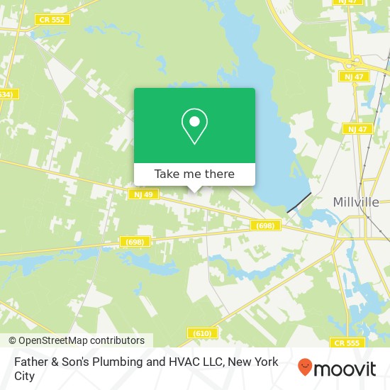 Mapa de Father & Son's Plumbing and HVAC LLC