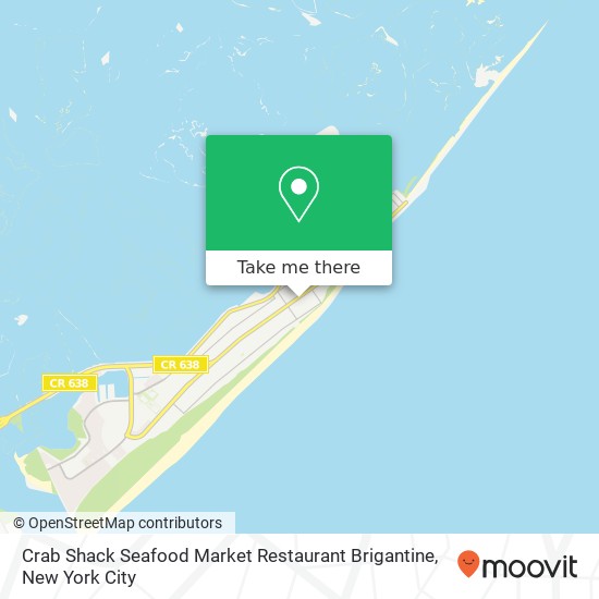 Crab Shack Seafood Market Restaurant Brigantine map