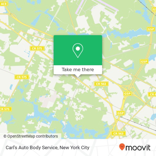 Carl's Auto Body Service map