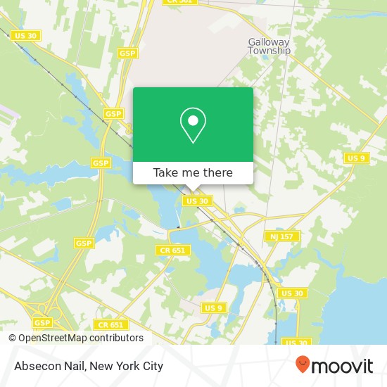 Mapa de Absecon Nail