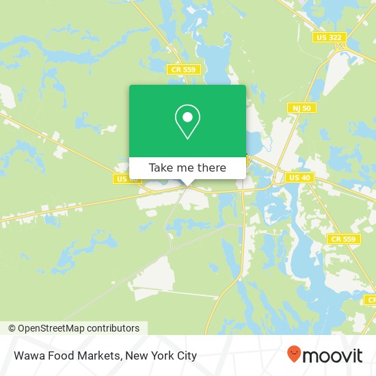 Wawa Food Markets map