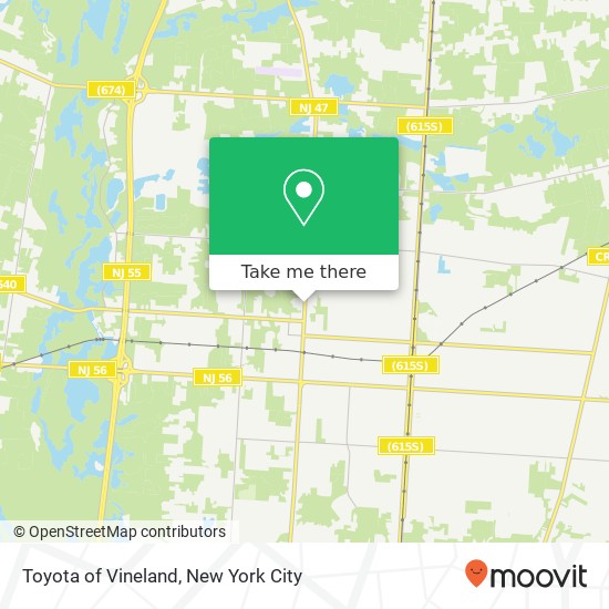 Toyota of Vineland map