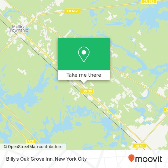 Billy's Oak Grove Inn map