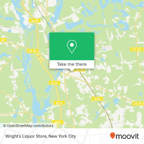 Mapa de Wright's Liquor Store