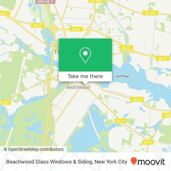 Mapa de Beachwood Glass Windows & Siding