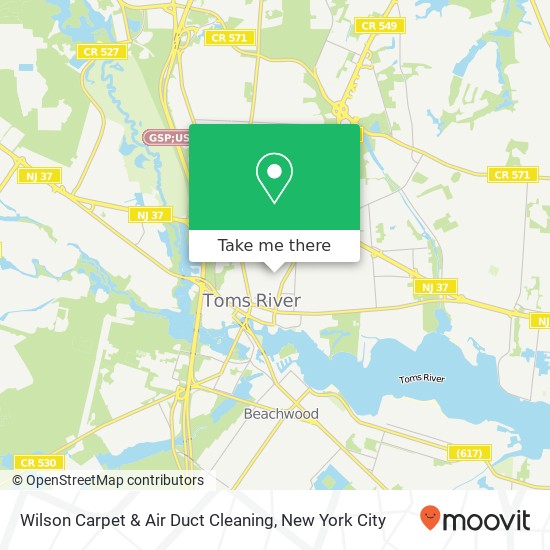 Wilson Carpet & Air Duct Cleaning map