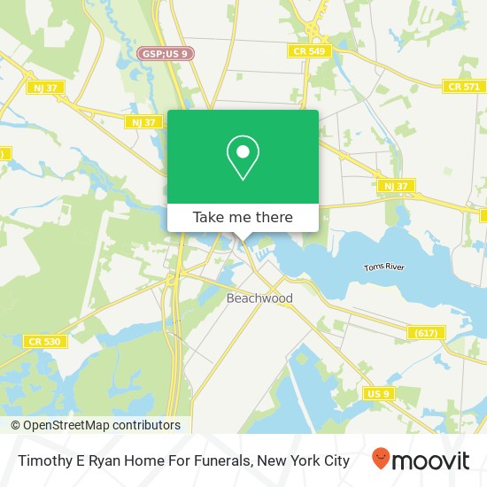 Mapa de Timothy E Ryan Home For Funerals