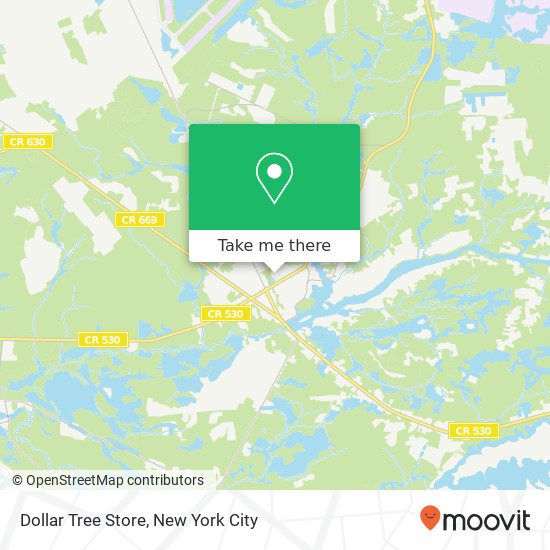 Mapa de Dollar Tree Store