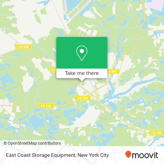 East Coast Storage Equipment map