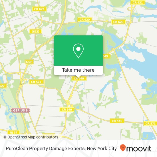 Mapa de PuroClean Property Damage Experts