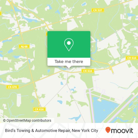 Bird's Towing & Automotive Repair map