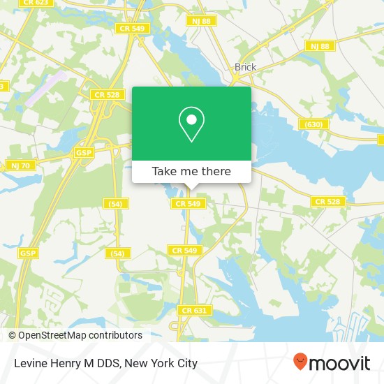 Mapa de Levine Henry M DDS