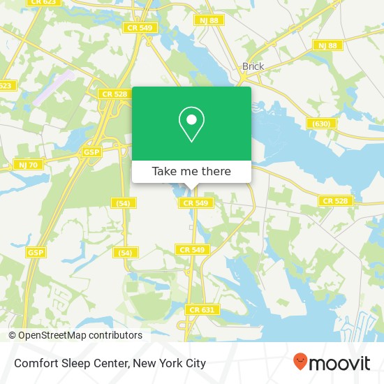 Comfort Sleep Center map