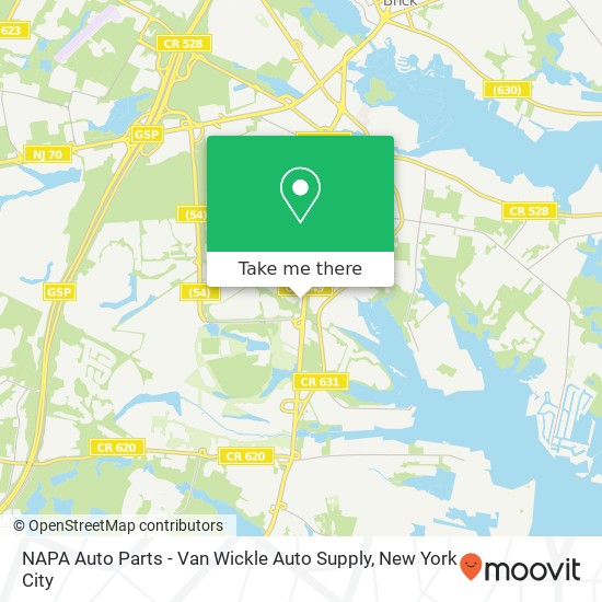 Mapa de NAPA Auto Parts - Van Wickle Auto Supply